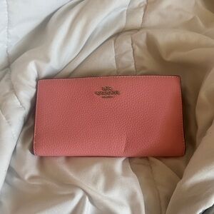 Coach Pink Leather Wallet